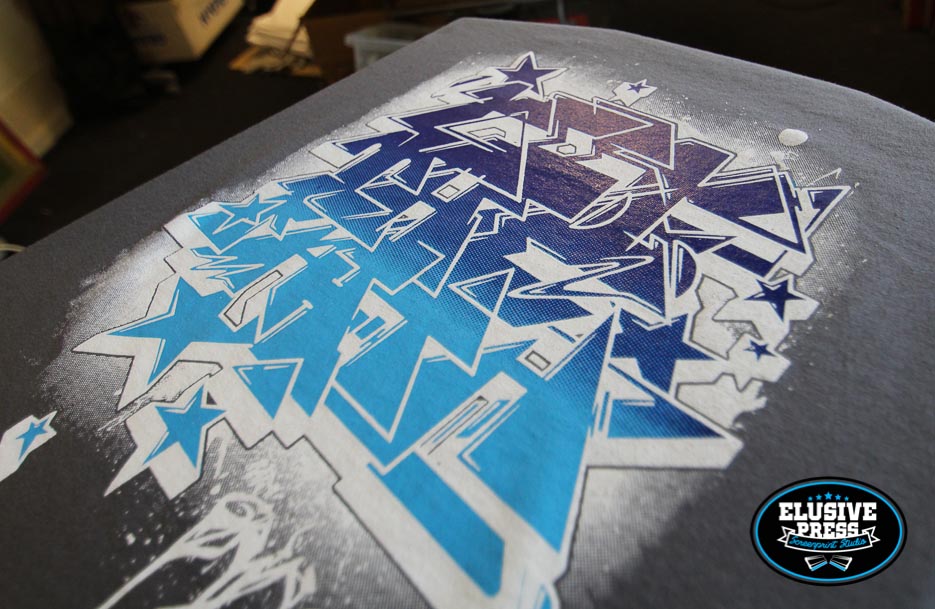 KTF Crew 3 colour screen printed Tshirt.