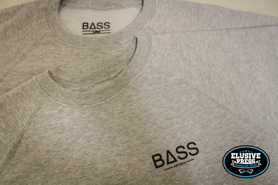 ‘Bass’ sweatshirts and custom label prints