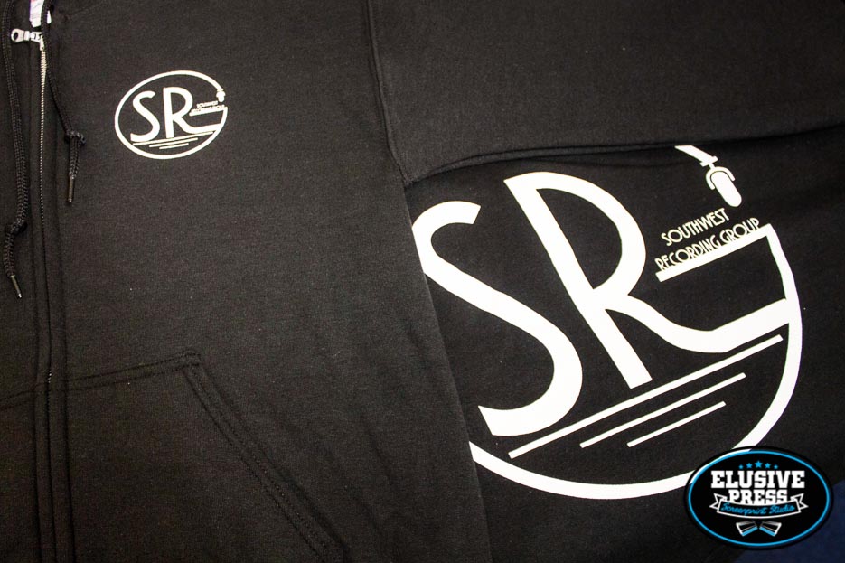Custom garments for ‘South West Recording Group’.
