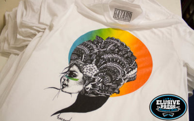 Screen Printed T shirts For Bristol Based Artist ‘Miss Hazard’