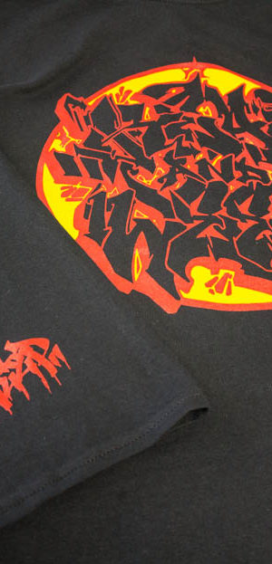 graffiti t-shirt printing for raw crew