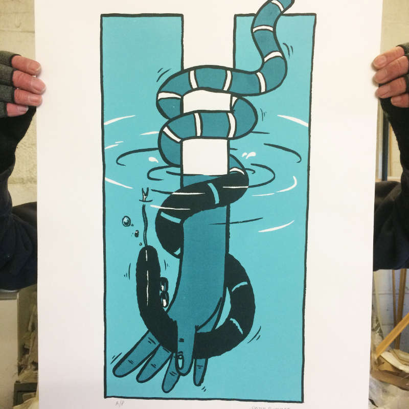 Elusive Press Patch Plummer Art Print